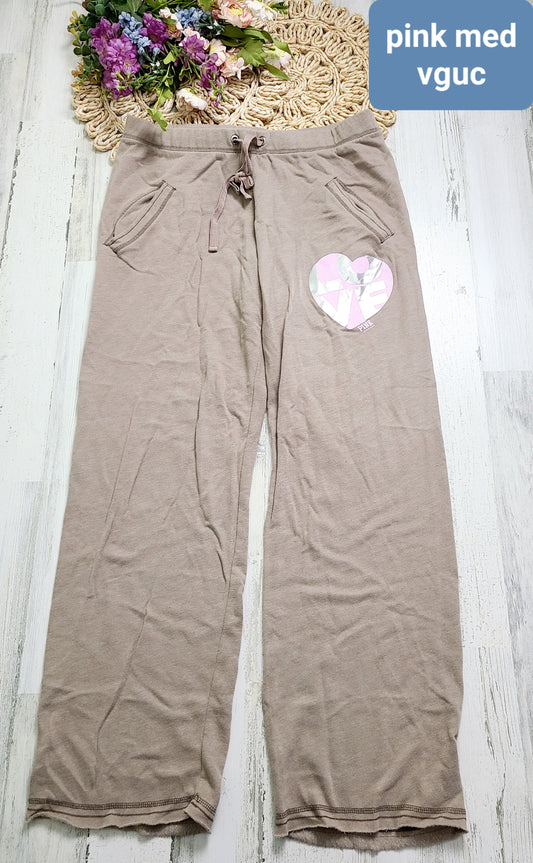 love heart sweatpant pink