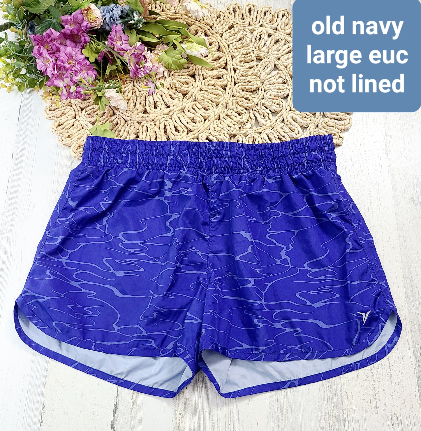 old navy active shorts blue not lined