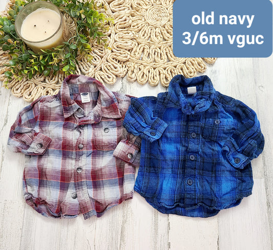 plaid old navy button down