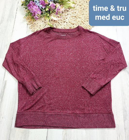 heathered maroon sweatshirt time&tru