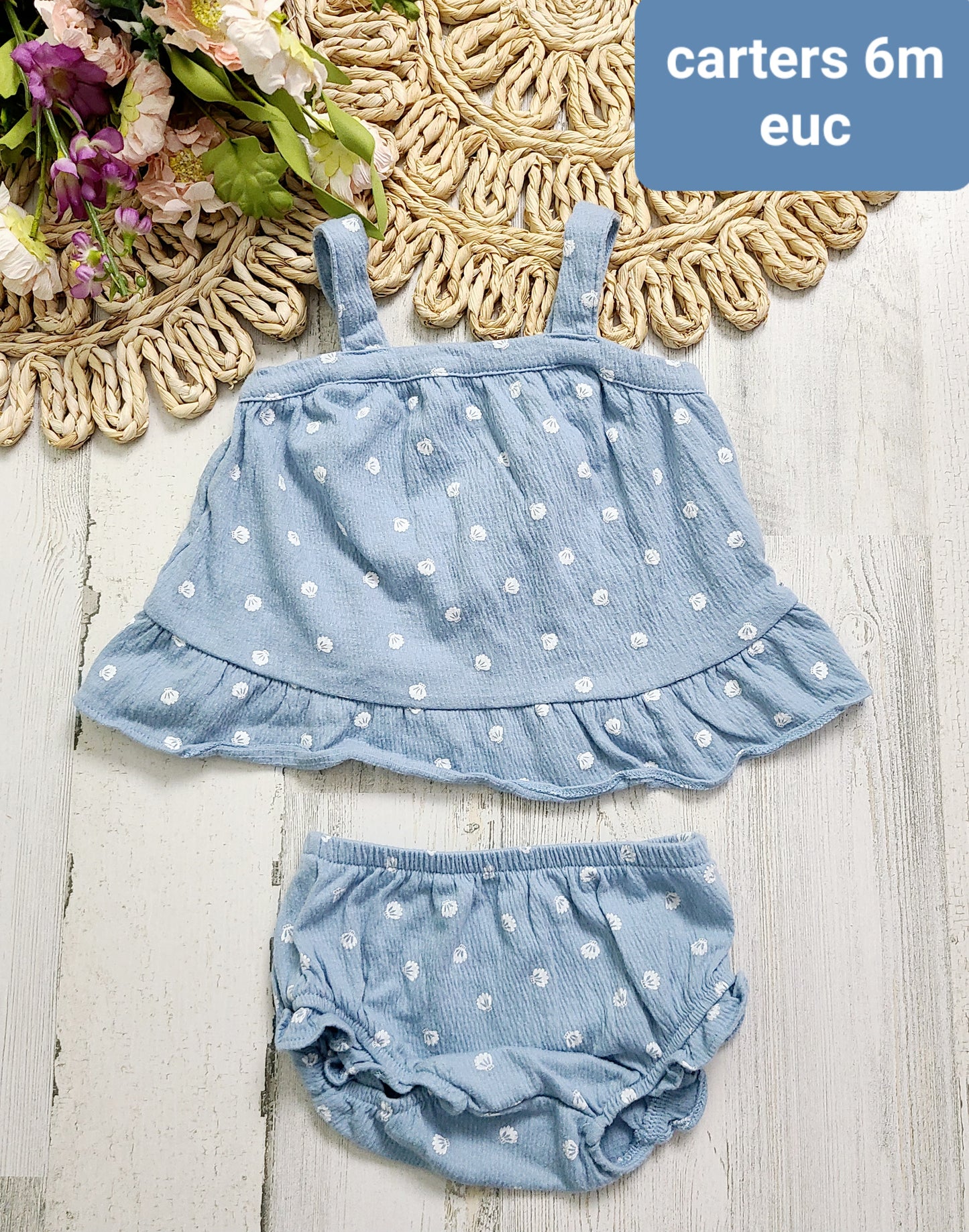 light blue carters tank and bloomers