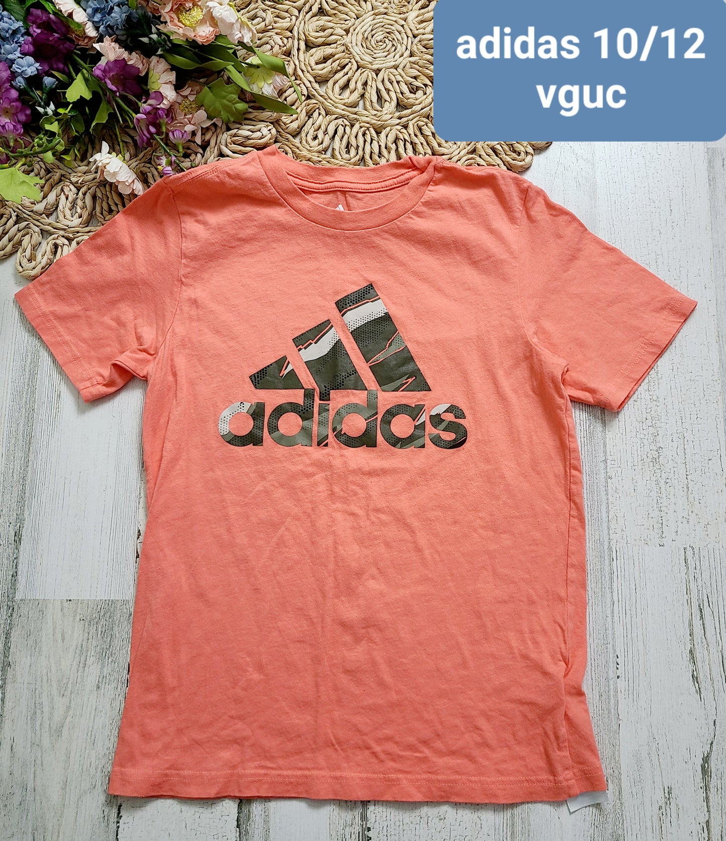 Orange adidas tee