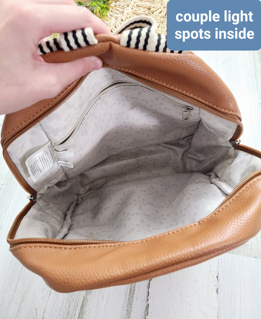 cognac striped straps thirty one