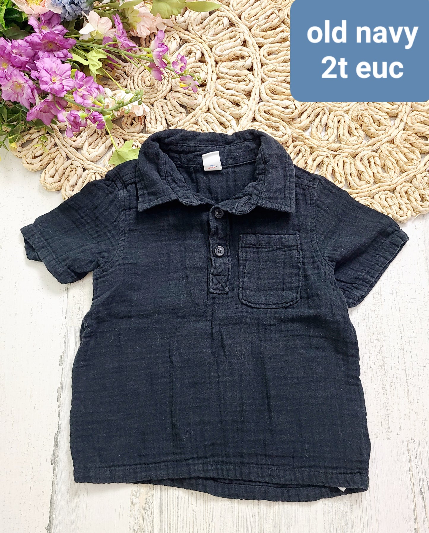 black gauze old navy collar
