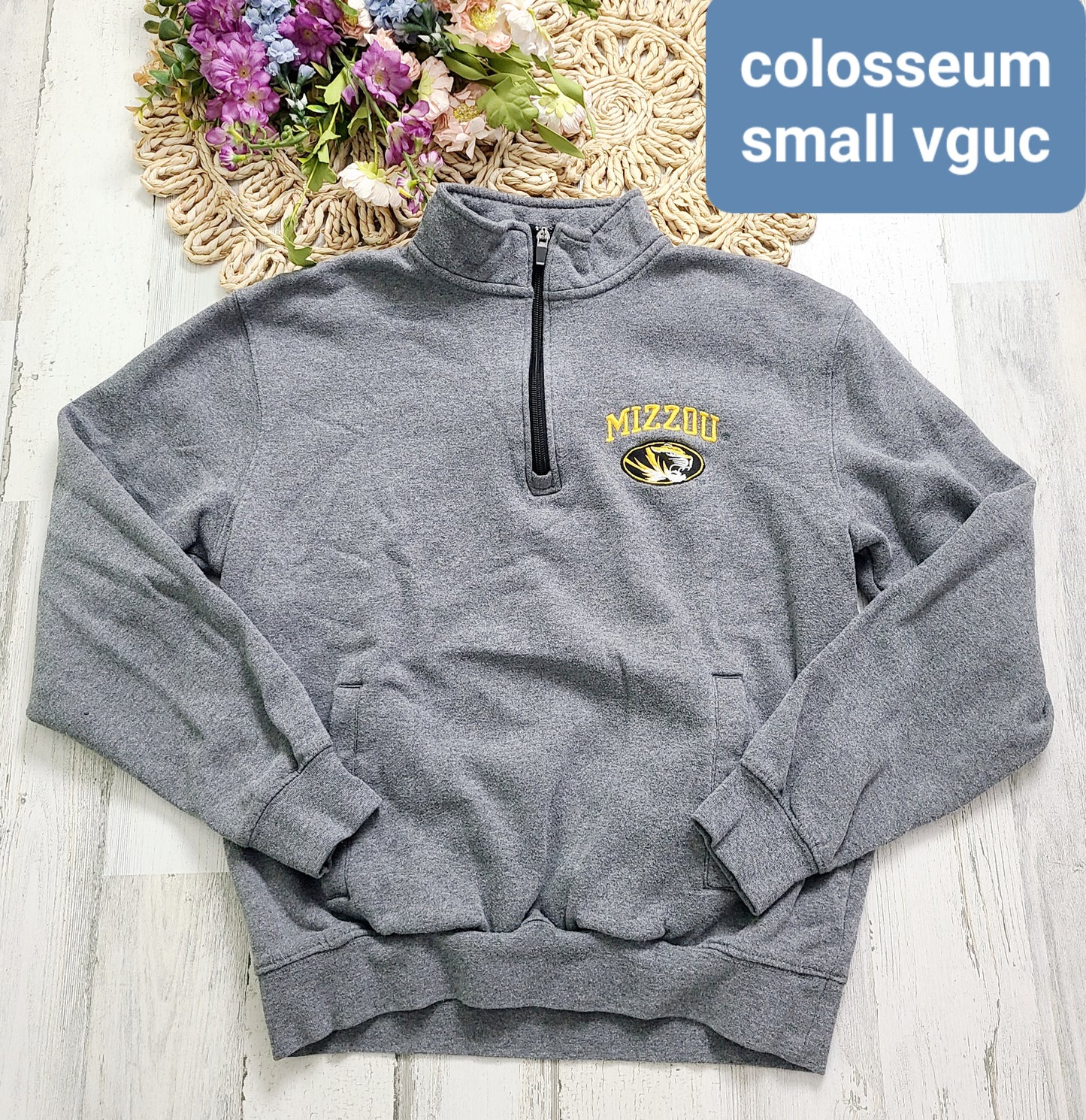 mizzou quarter zip small