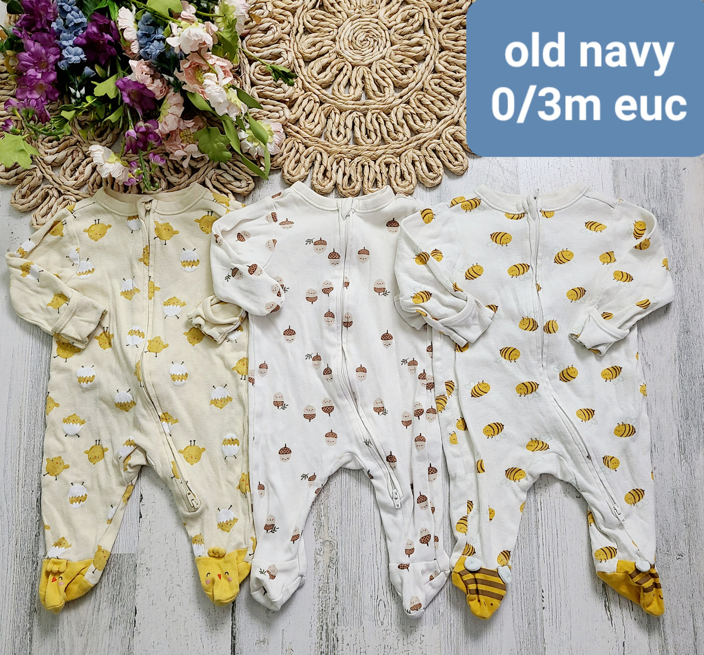 yellow and white pj old navy