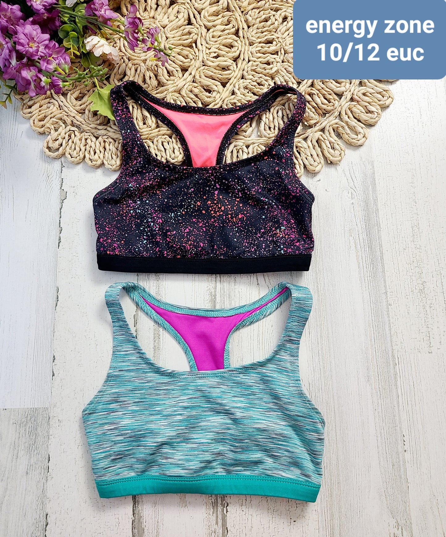 energy zone 2 sports bras