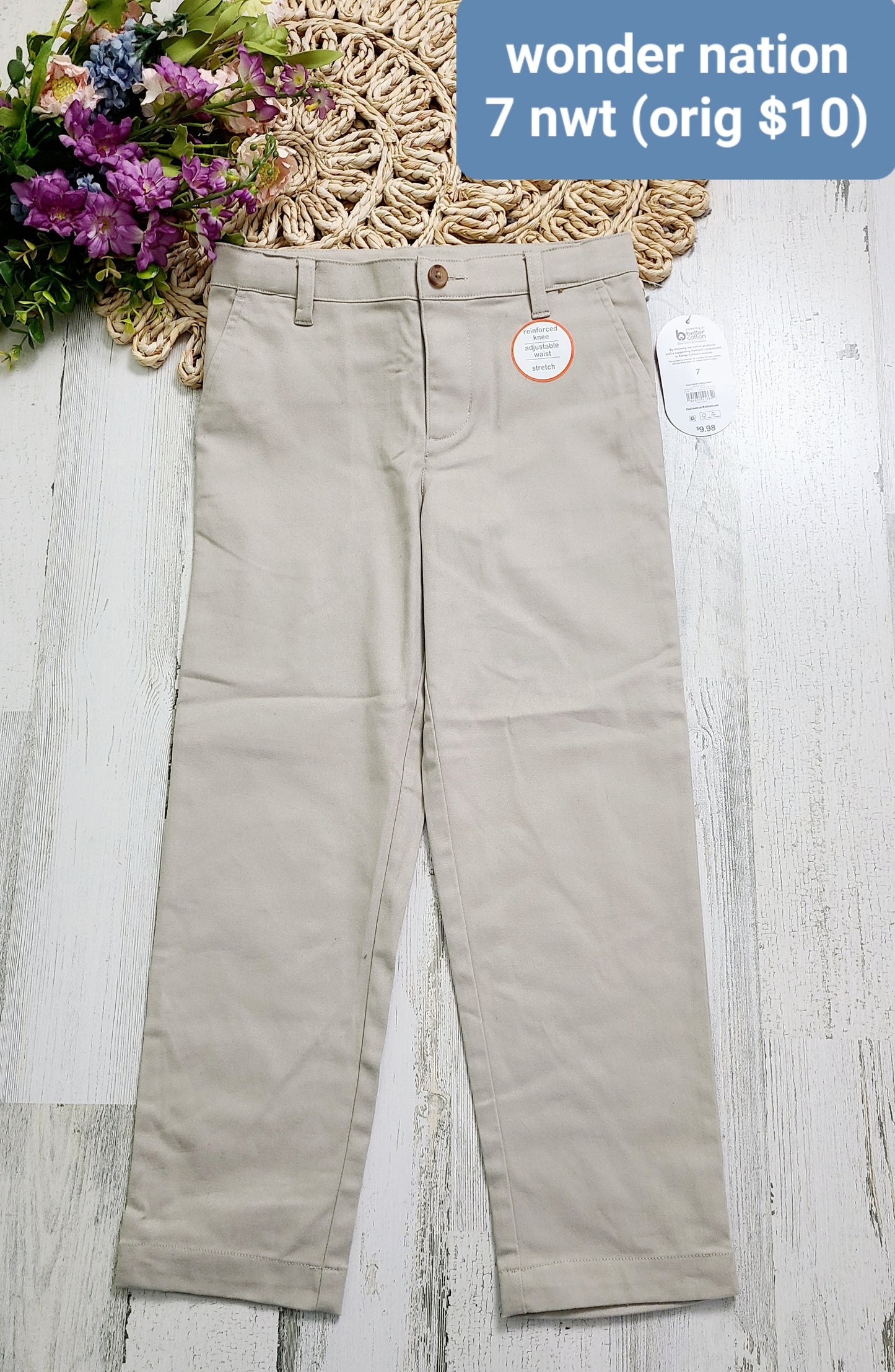 7y nwt khaki wonder nation pants