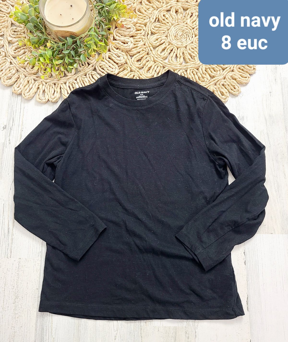 black long sleeve old navy 8y