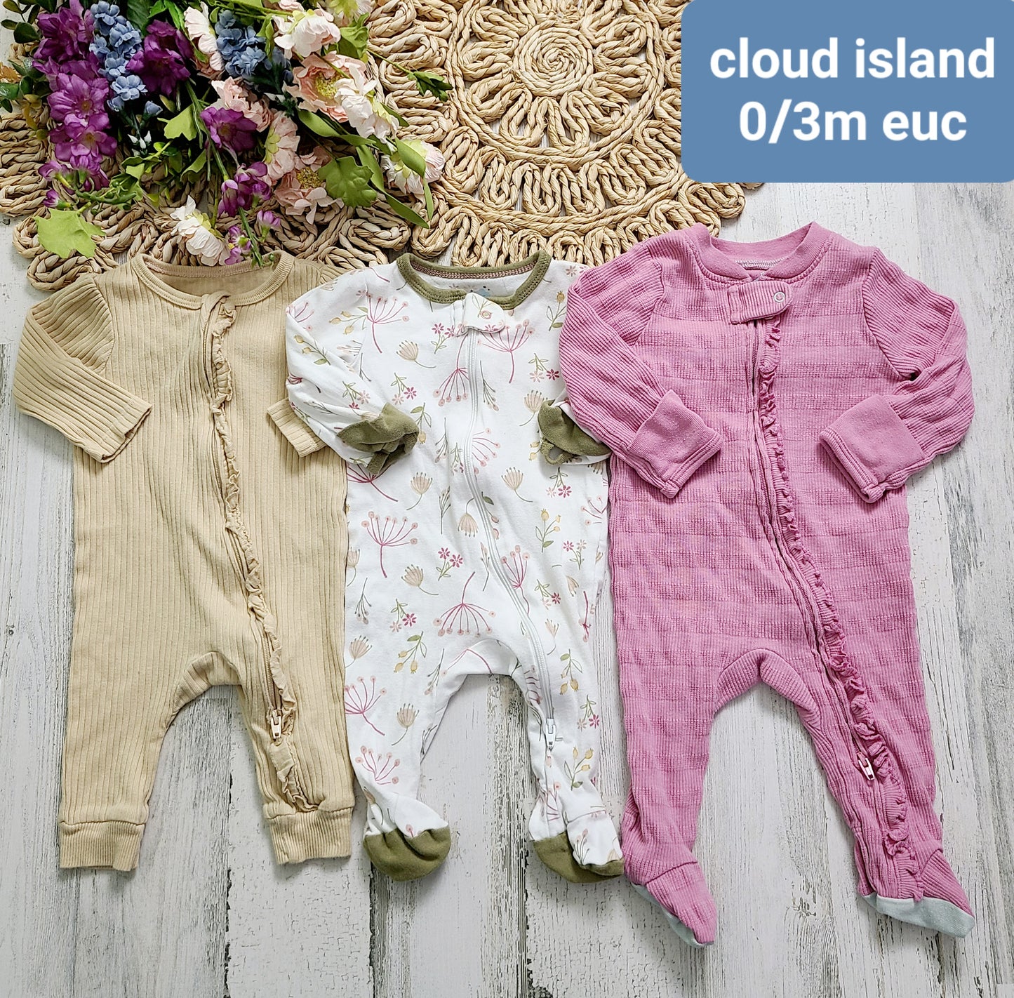 cloud island tan pink green