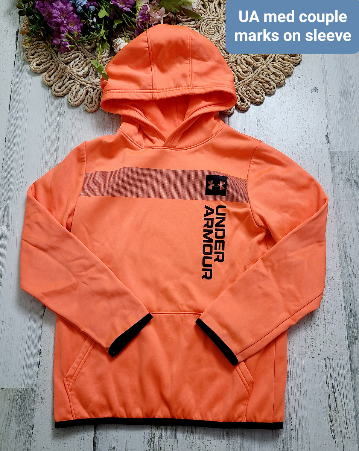 bright orange ua hoodie