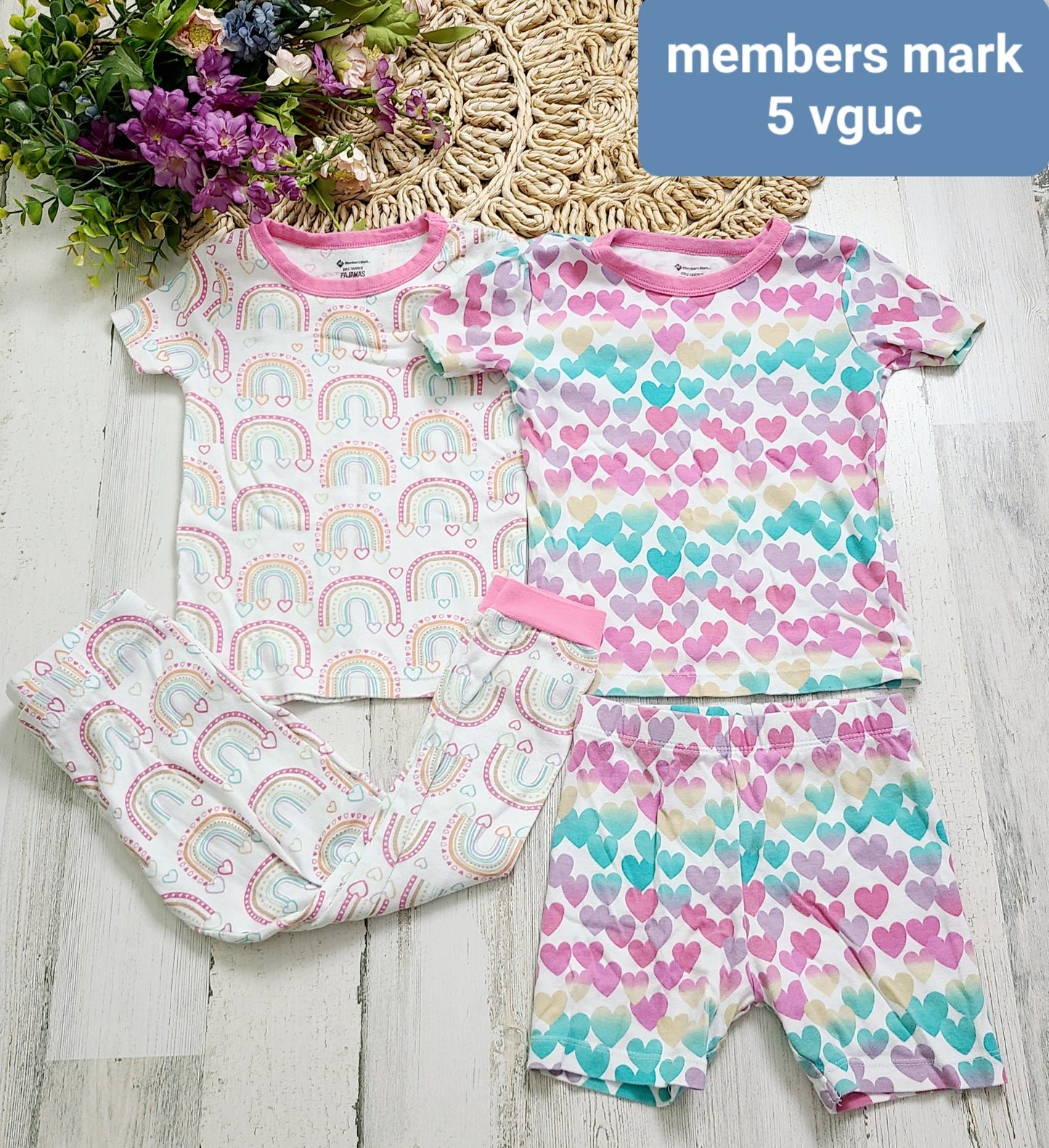 members mark rainbow and hearts pj