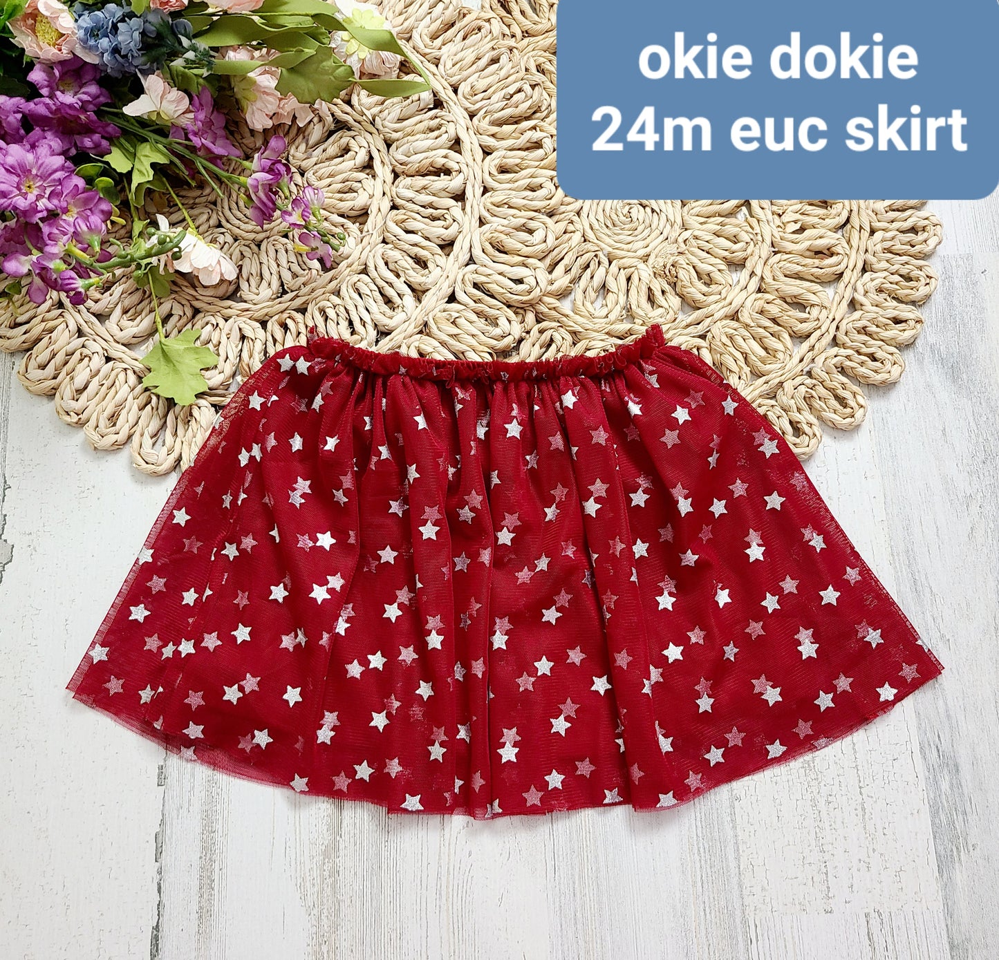 okie dokie skirt red stars