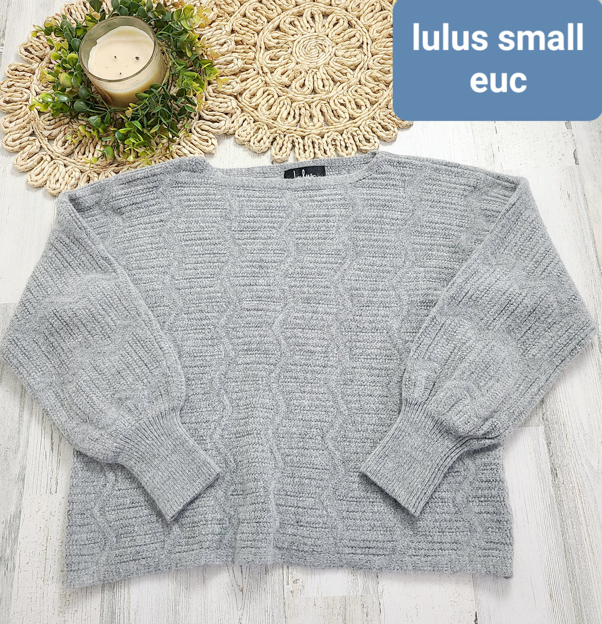 lulus gray sweater small