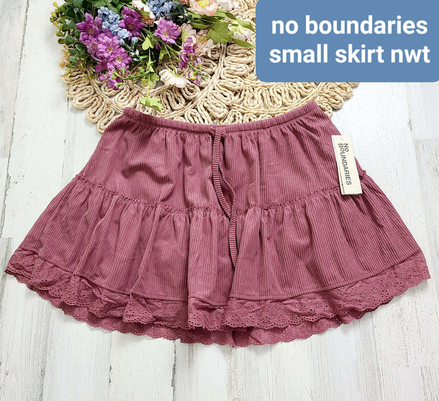mauve skirt new no boundaries