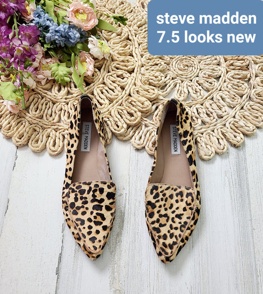 new steve madden leopard flats