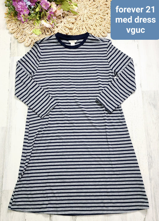 forever 21 striped long sleeve dress