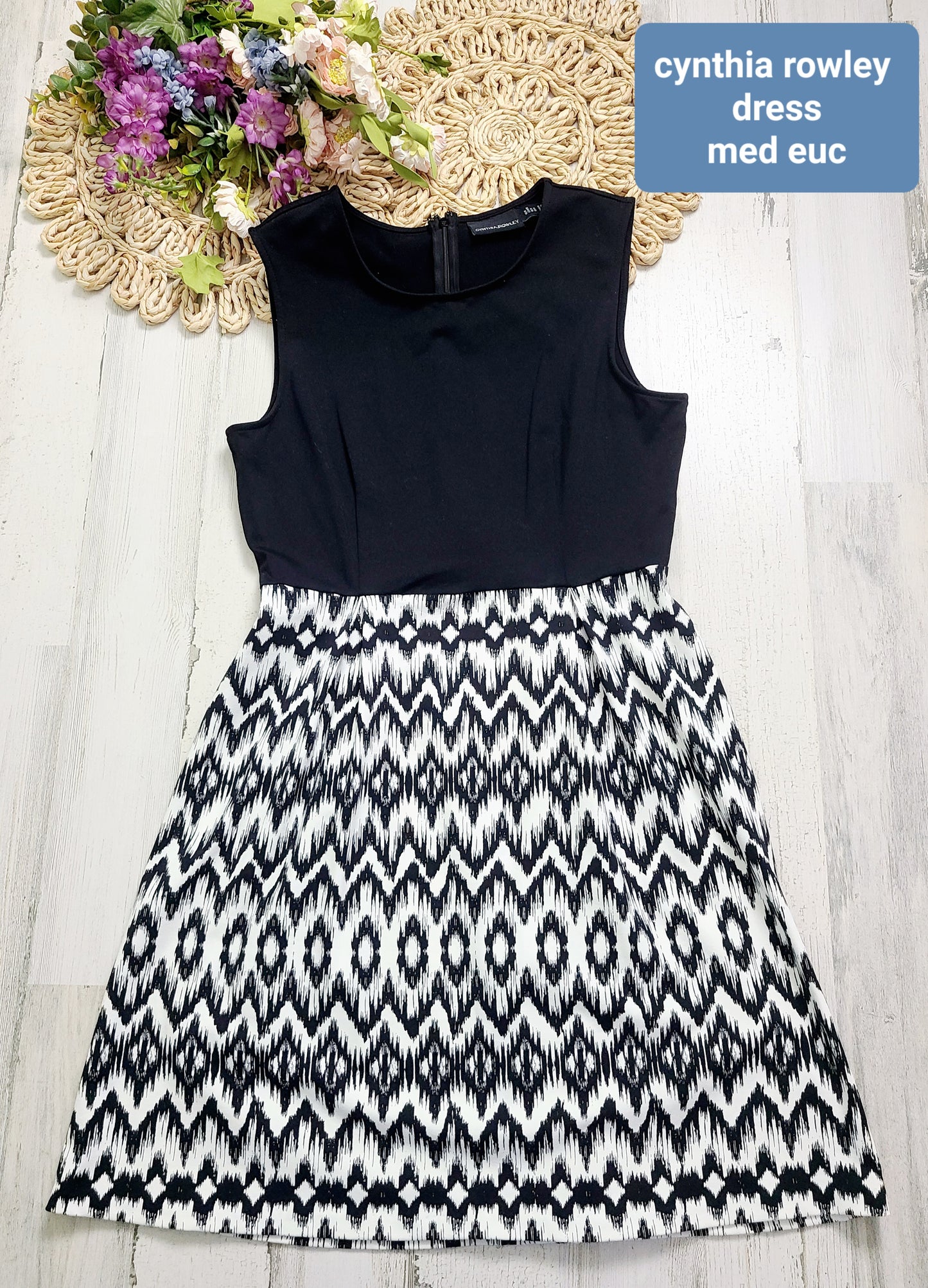 cynthia rowley black and white dress