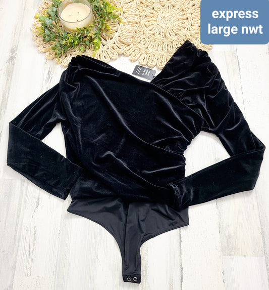 velvet express one shoulder bodysuit new