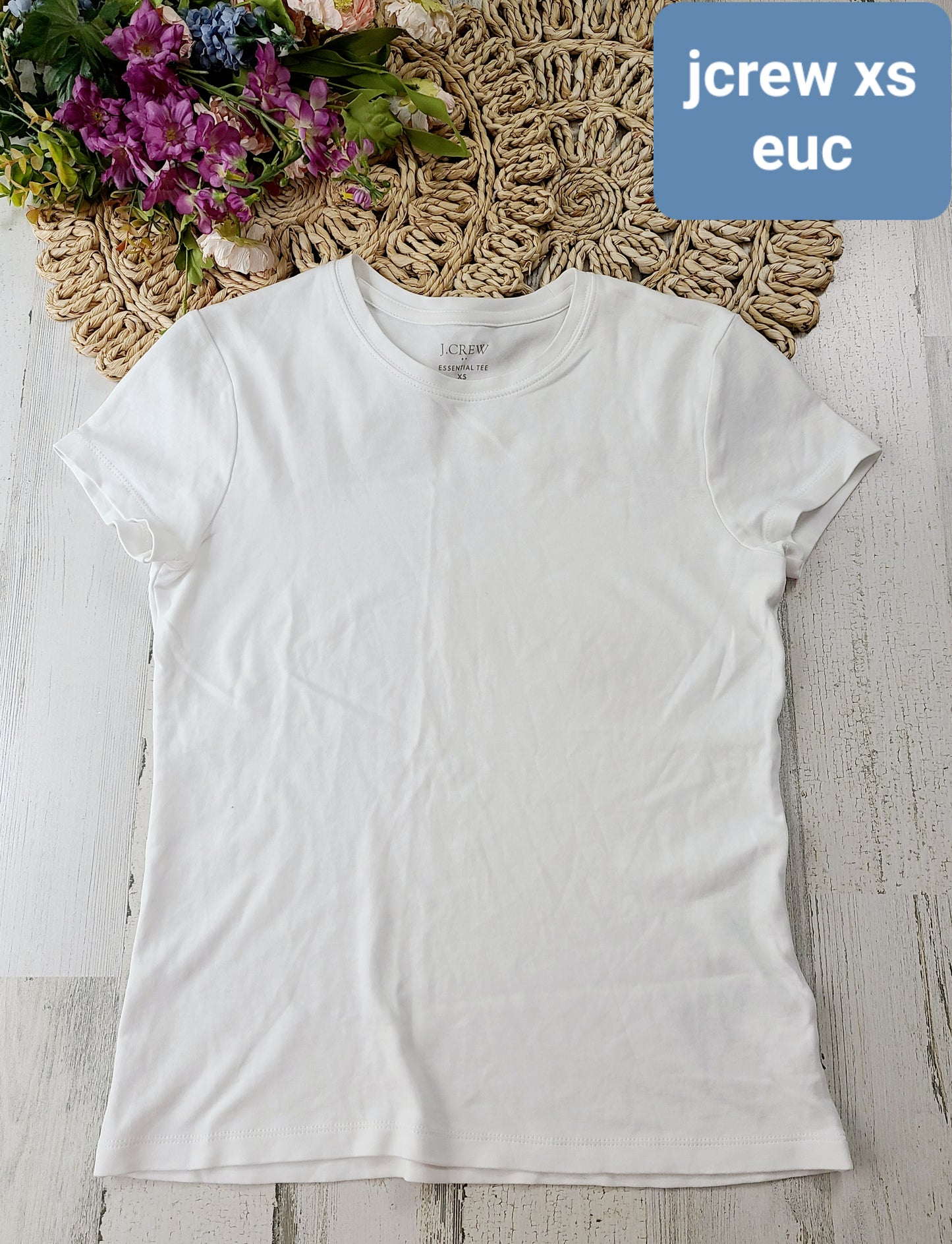 jcrew white tee xs