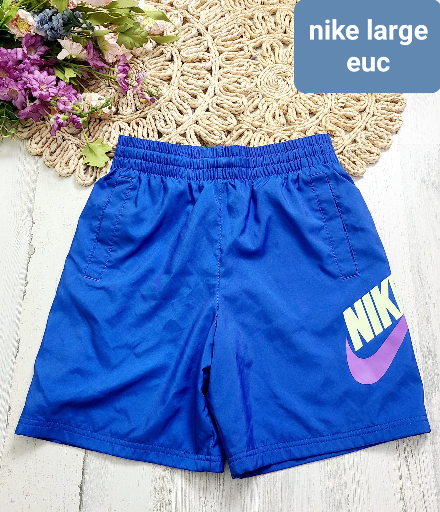 blue nike large shorts boys