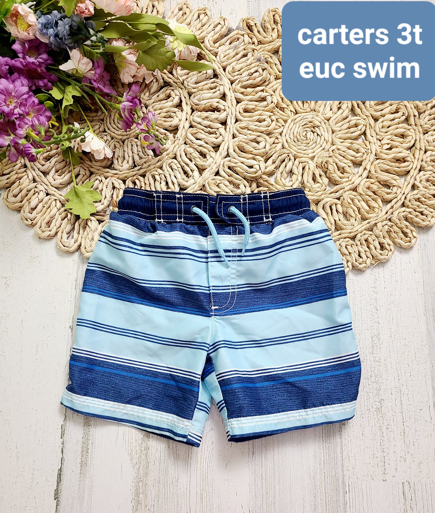 carters swim shorts 3t stripes