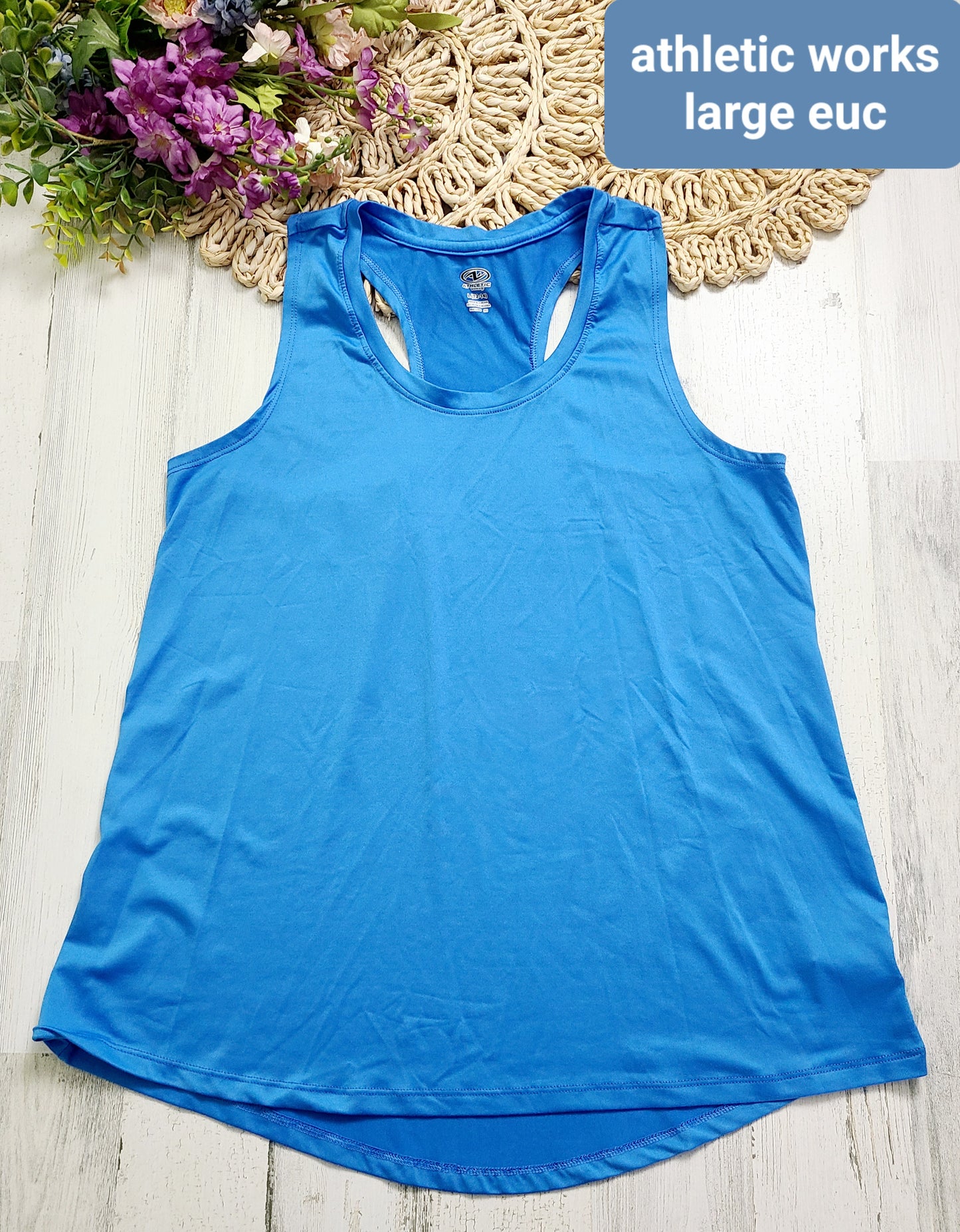 bright blue athletic works tank