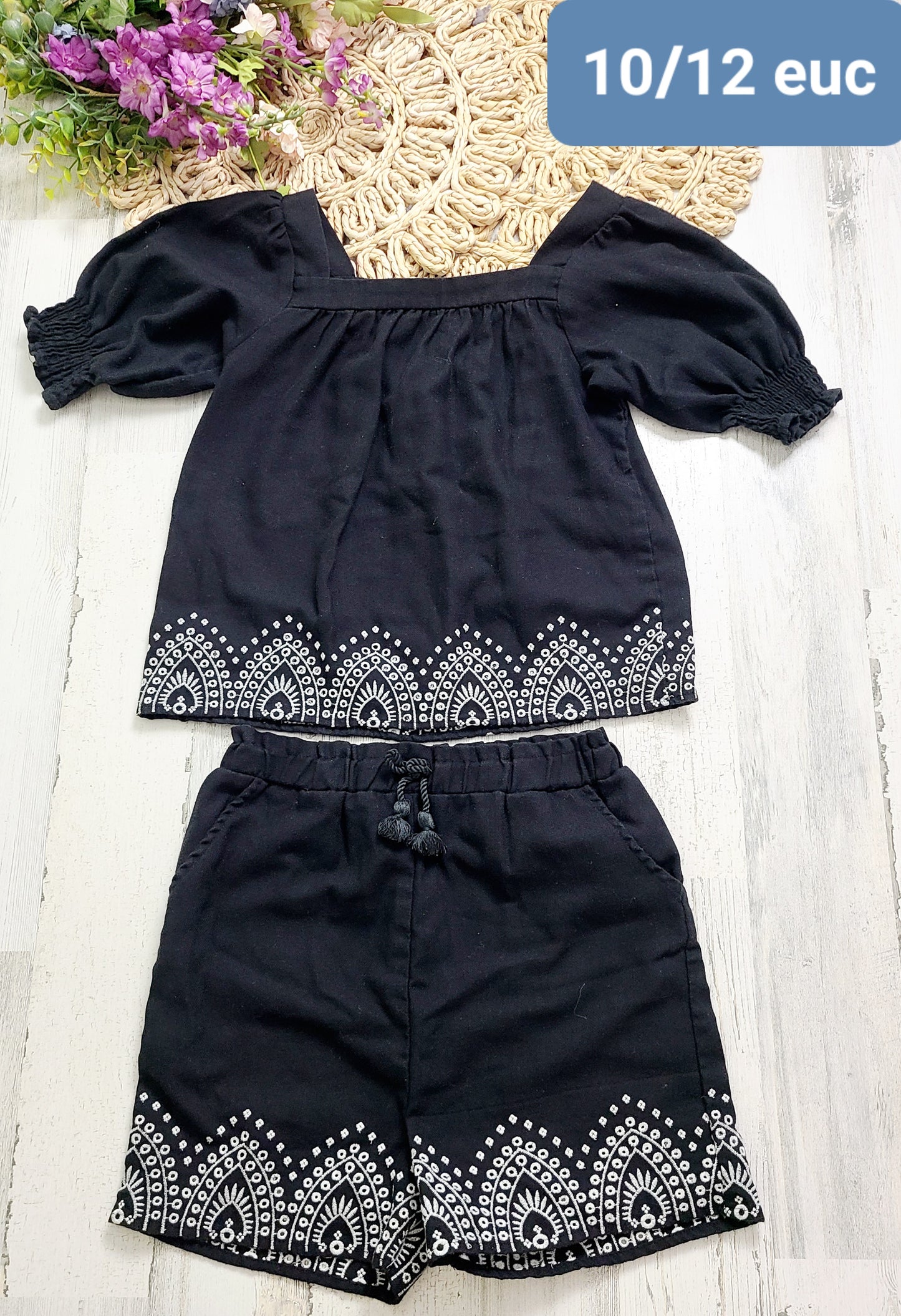 puff sleeve top and shorts set