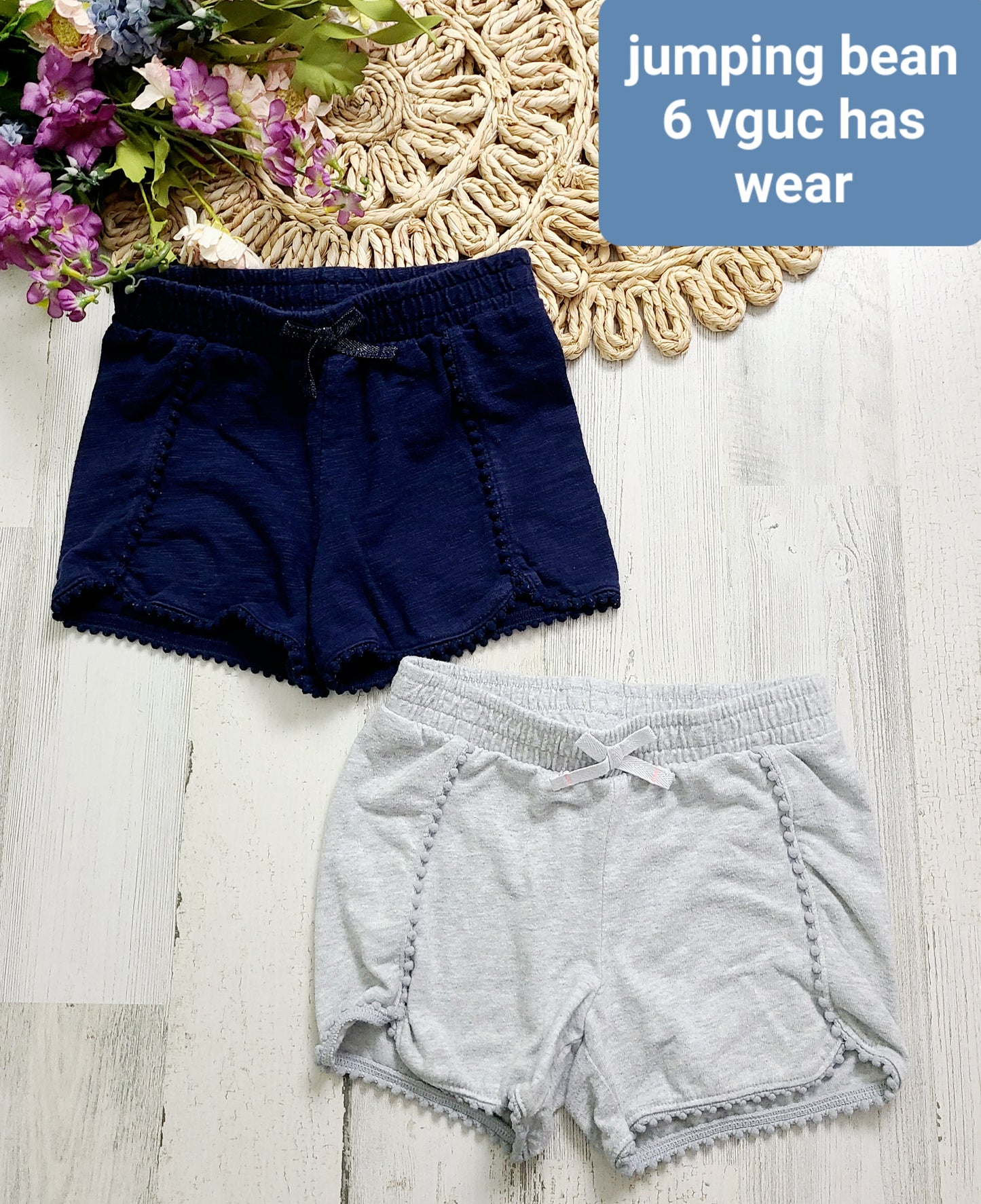 jumping beans navy and gray shorts 6y
