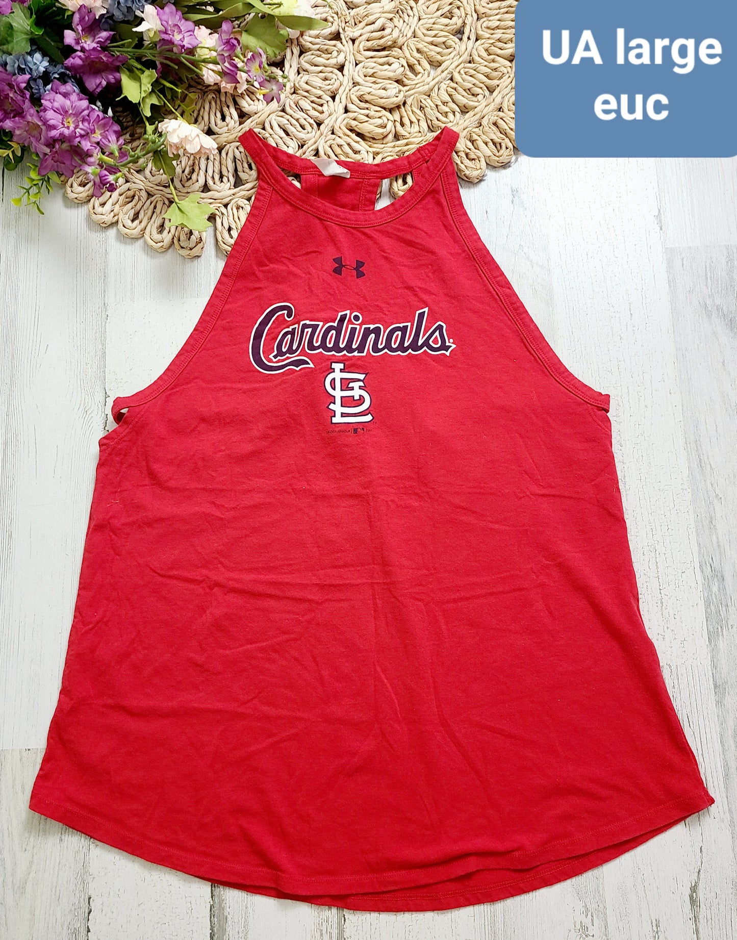 ua cardinals tank womens large