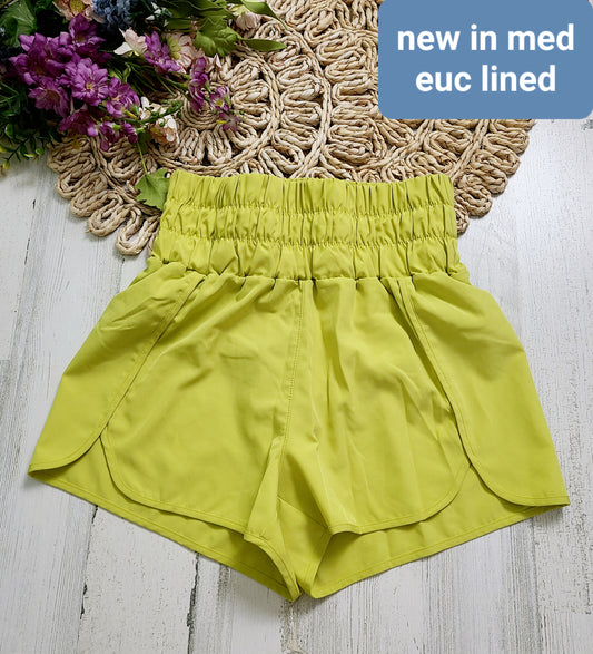 new in active shorts yellow