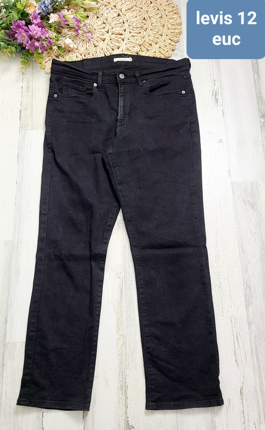 levis black classic straight