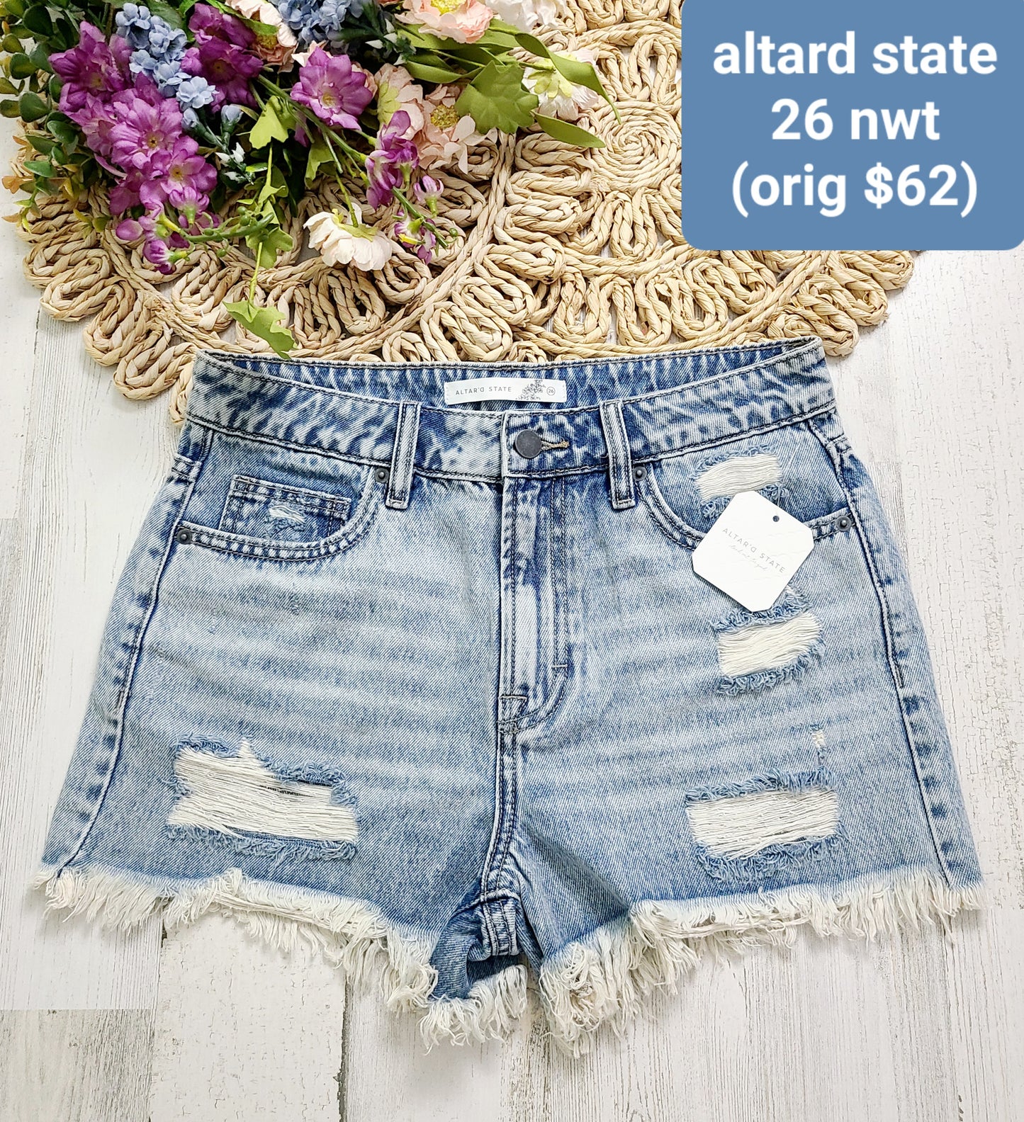 new altard state distressed shorts