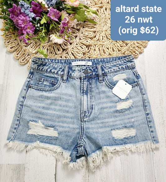 new altard state distressed shorts