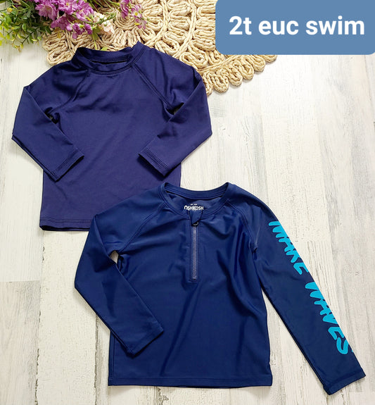 2t long sleeve swim tops