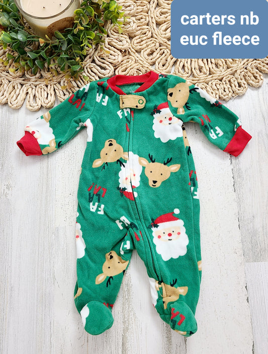 fleece christmas pj newborn