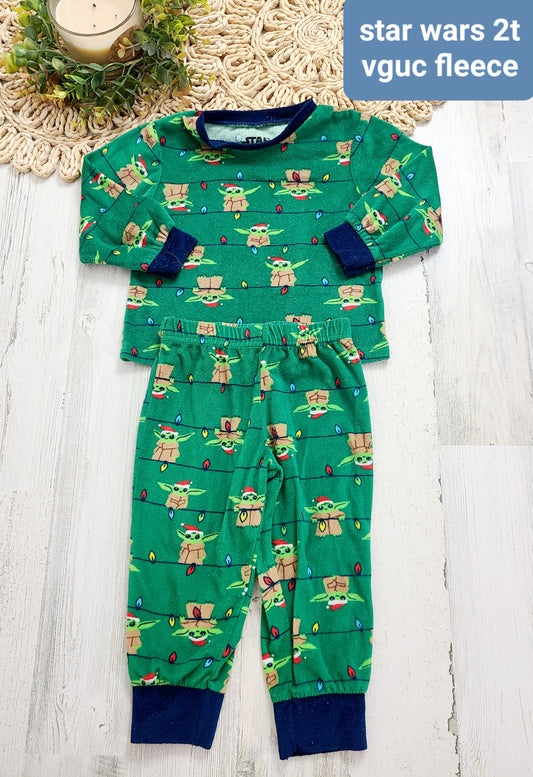 fleece star wars green pajamas