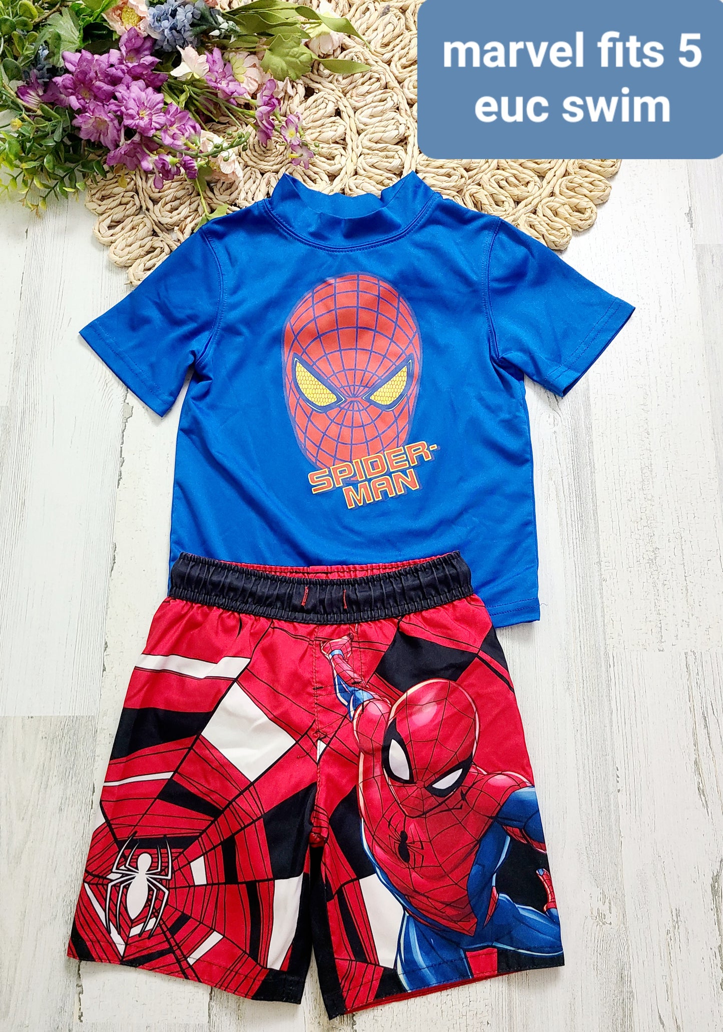 marvel spiderman swim set