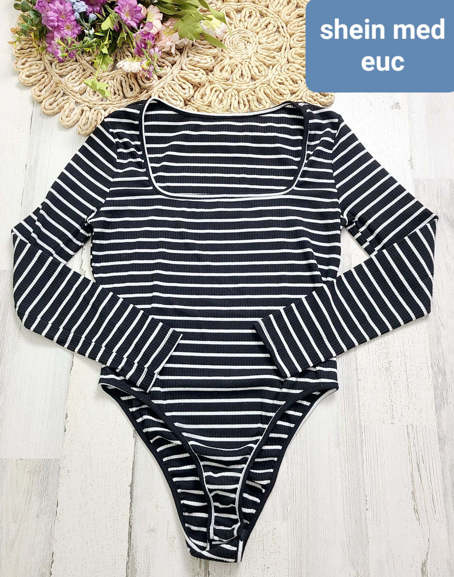 striped bodysuit shein