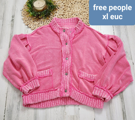 pink cardigan free people