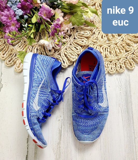 bright blue nike shoes