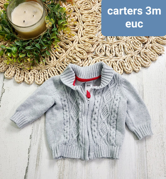 grey sweater jacket carters
