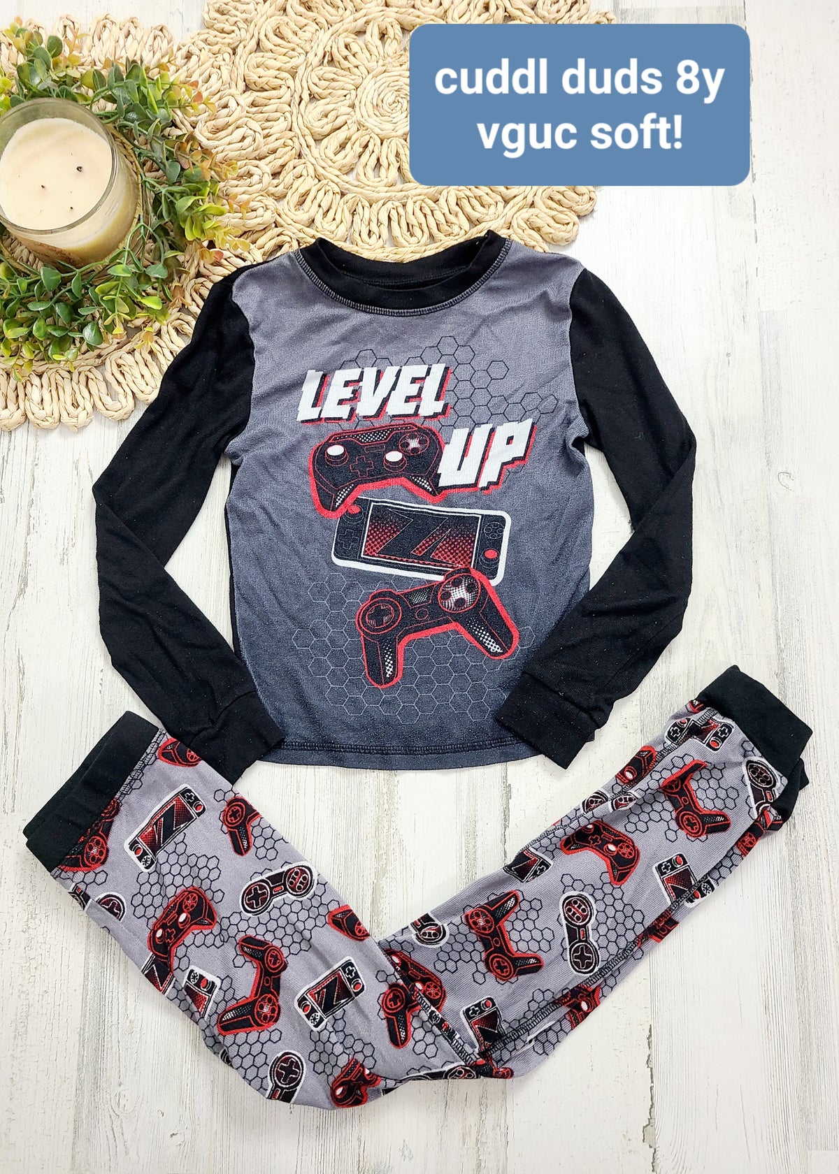 level up video game pj cuddl duds