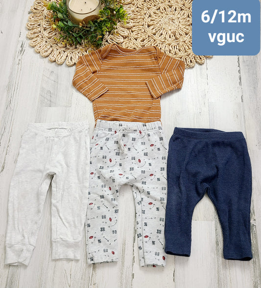football pants and 3 other items 6/12m