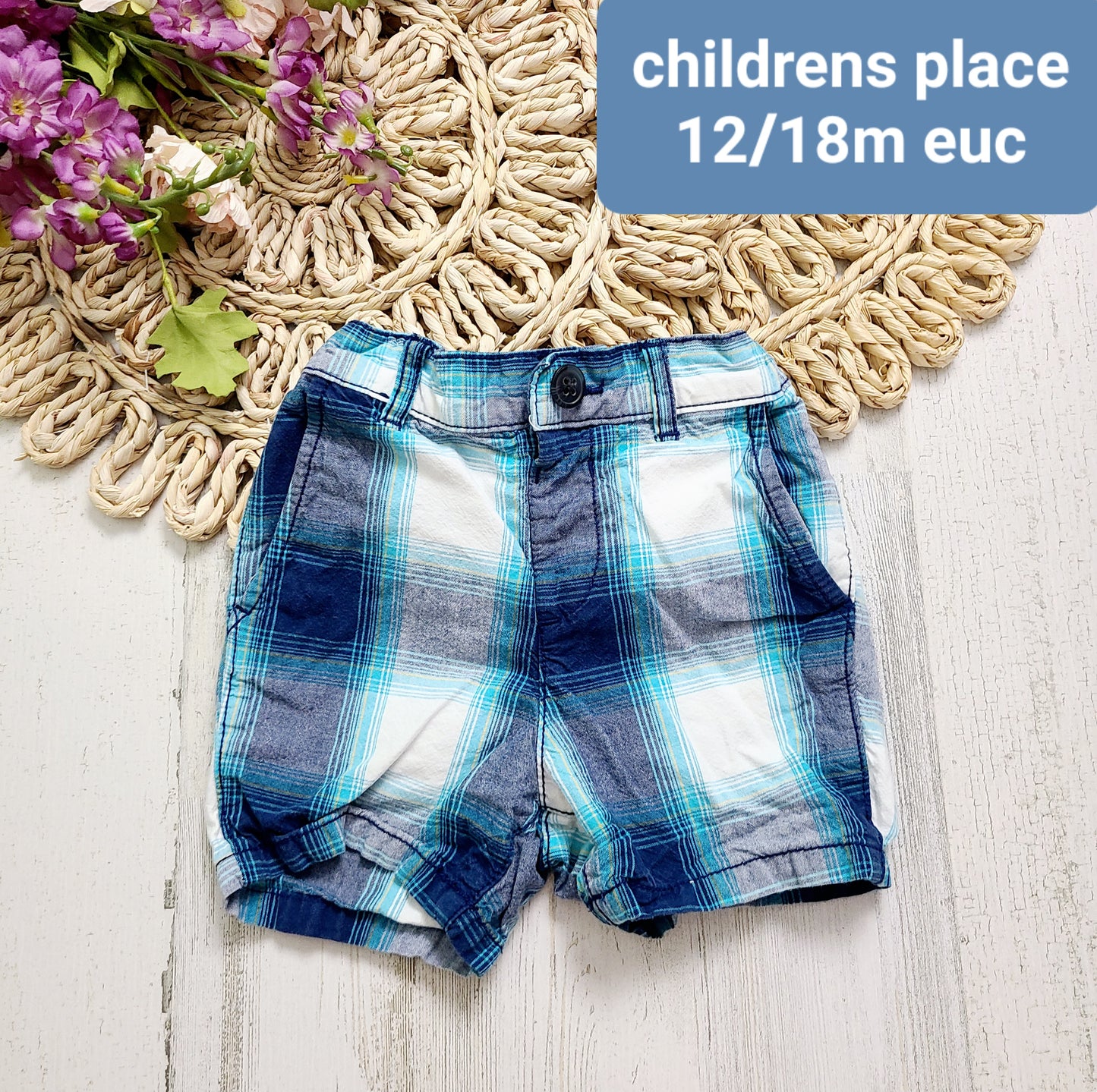 plaid shorts childrens place
