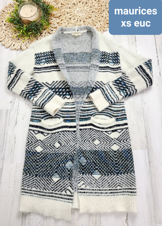 cream black maurices cardigan