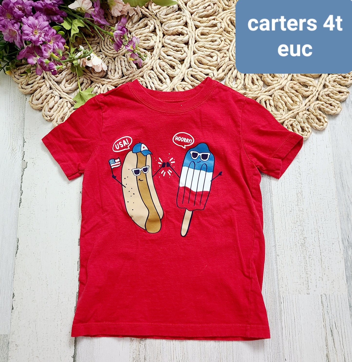 hotdog and popsicle tee