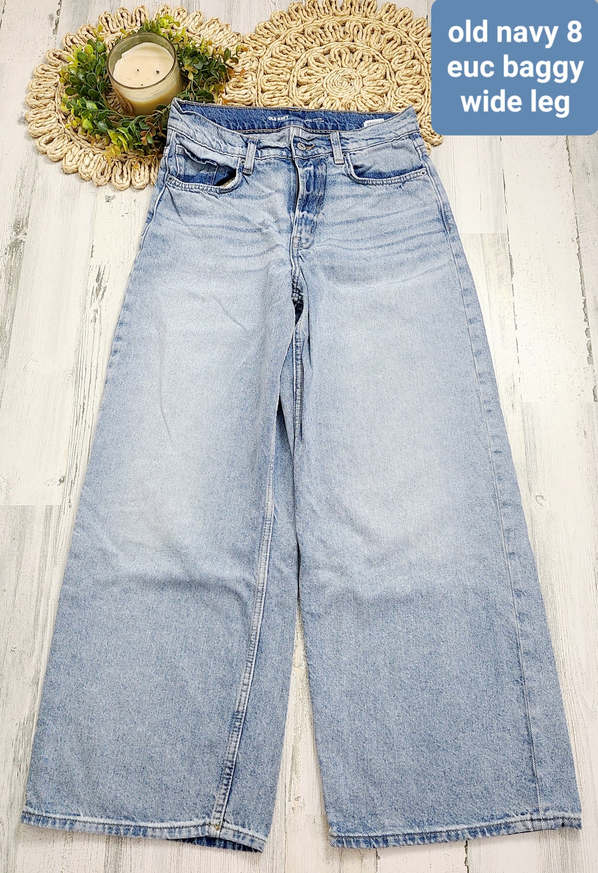 wide leg baggy sz 8 old navy