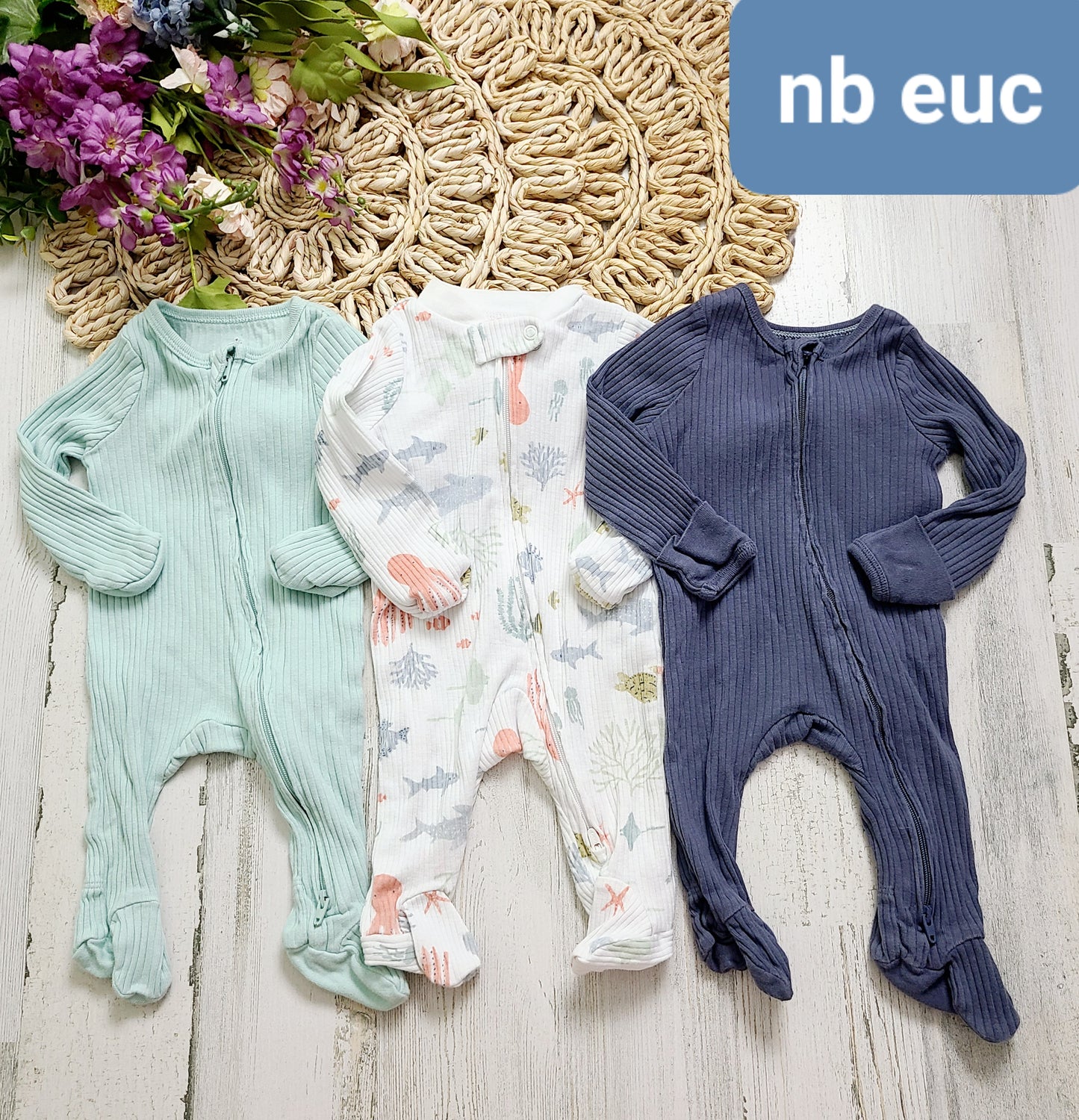 3 pj newborn ribbed