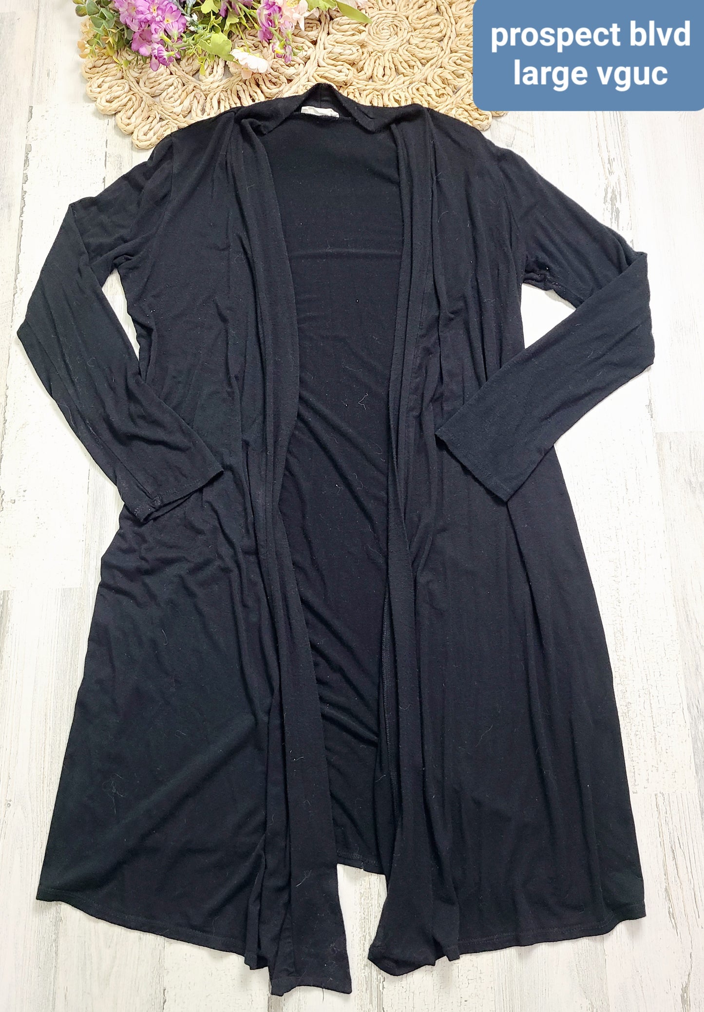 black long cardigan prospect blvd